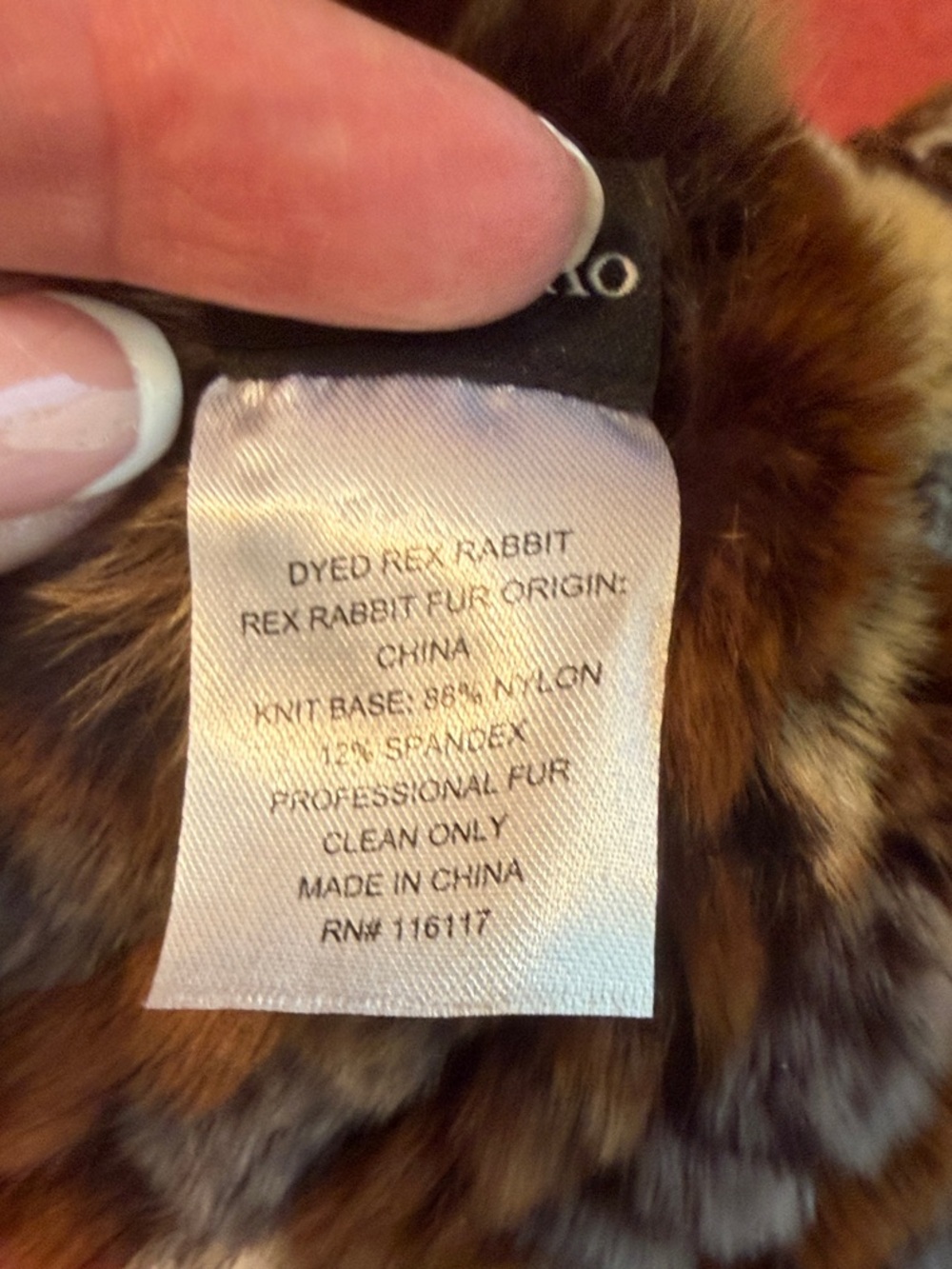 Plush Multi-Brown luxuriously soft Fur Infinity Scarf - Picture 5 of 5